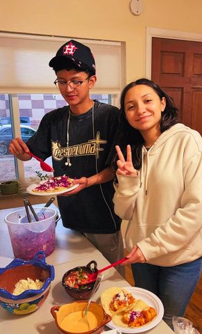 Youth at a cooking workshop